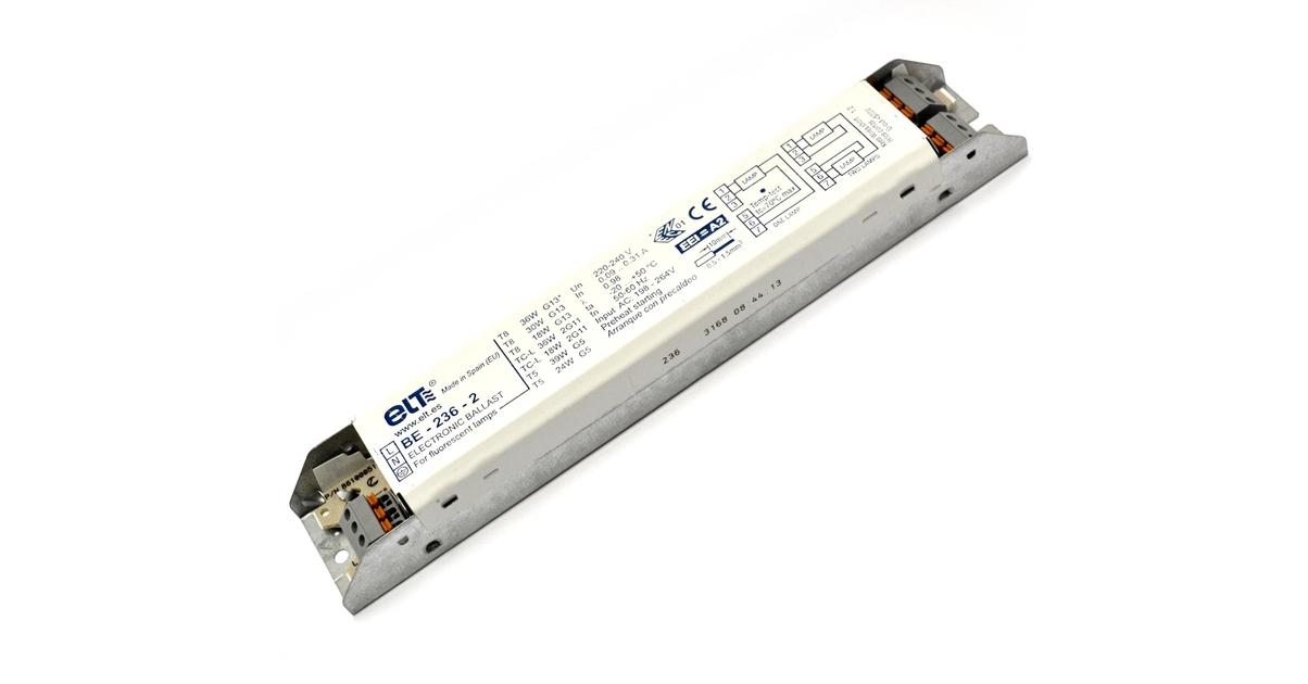 Ballast électronique pour tube T8 de 18W, 30W et 36W simple ou double